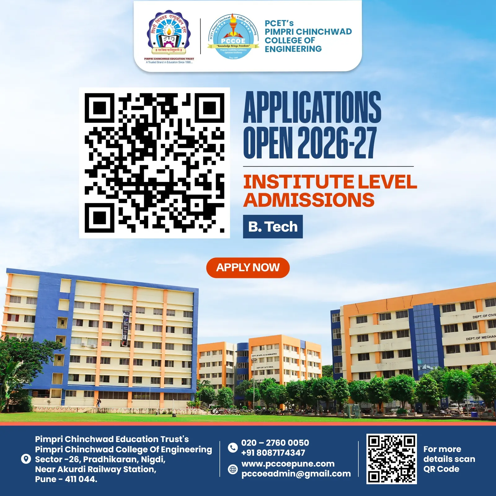 PCCOE Admissions Institute Level